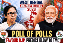 West Bengal on the brink: Poll of Polls shows BJP surge, TMC faces political jolt in 2026 Assembly Elections Supporters gather during the West Bengal Assembly Election 2026 as poll of polls projections indicate a lead for BJP over the ruling TMC.